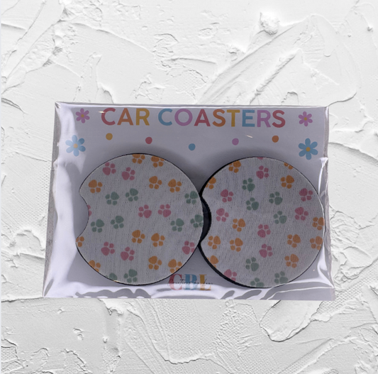 Car coaster - Paw print