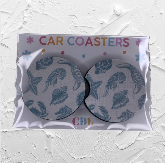 Car coaster - Blue ocean