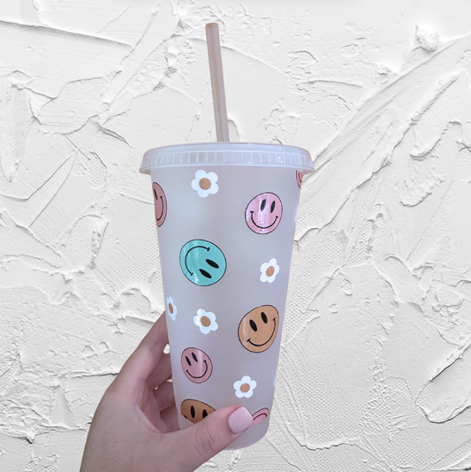 Tumbler - Smiley daisy