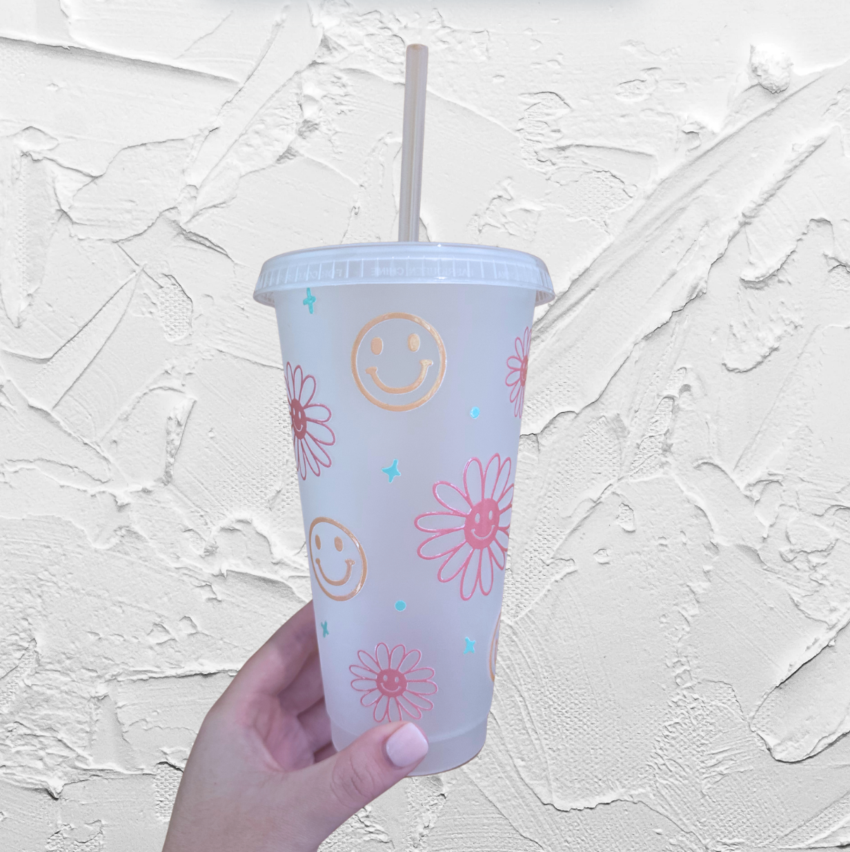 Tumbler - Smiley flower