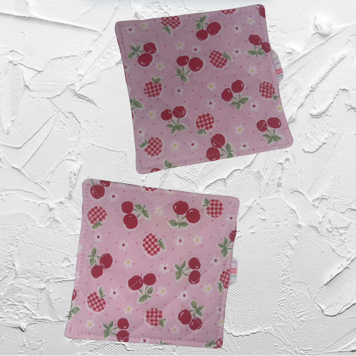 Quilted coaster - Cherry