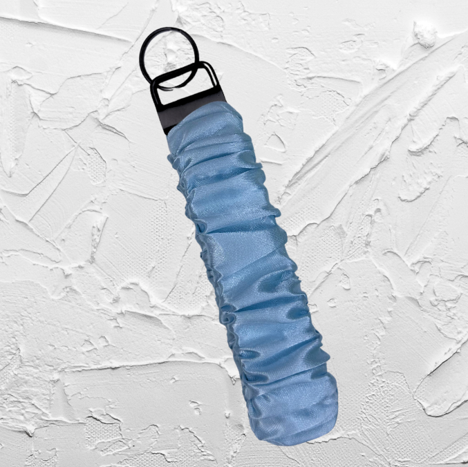 Wristlet - Blue satin