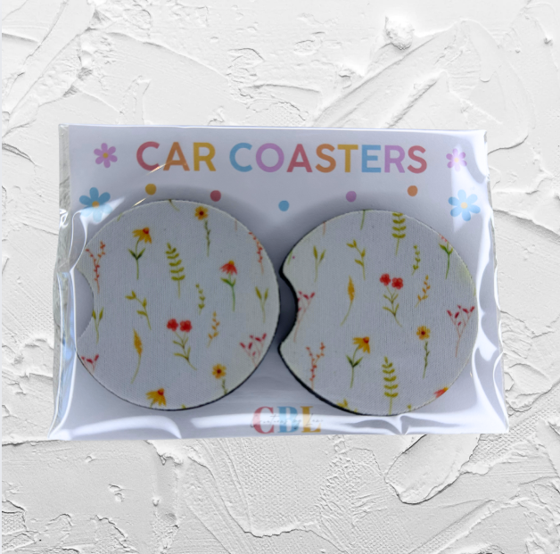 Car coaster - Flowers