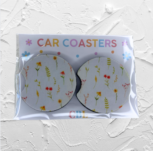 Car coaster - Flowers