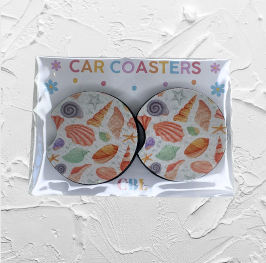 Car coaster - Colourful shells