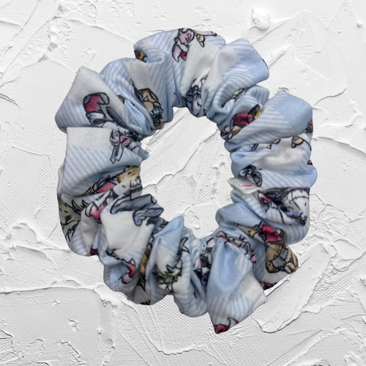 Scrunchie - Gingham character christmas